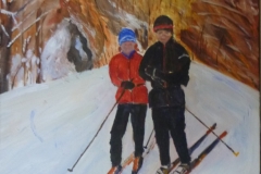 2 Happy Skiers