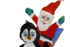 Tobogganing Santa